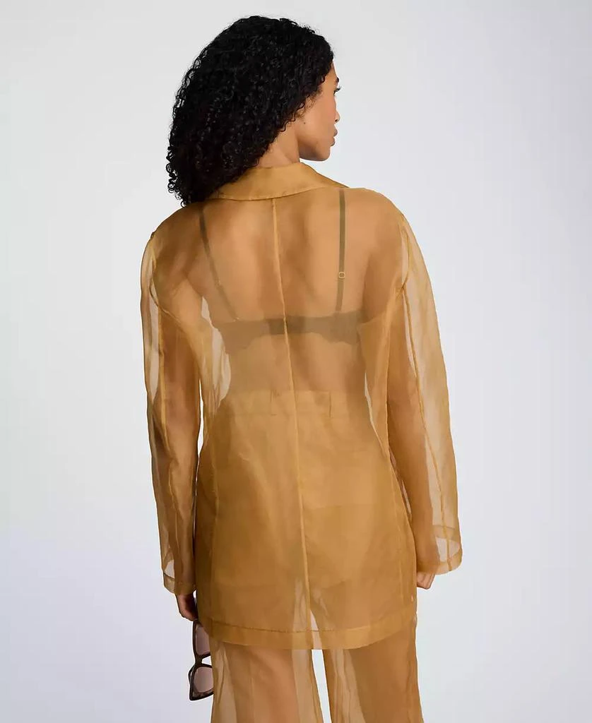 Kenneth Cole Women
s Organza One-Button Notch Collar Jacket 5