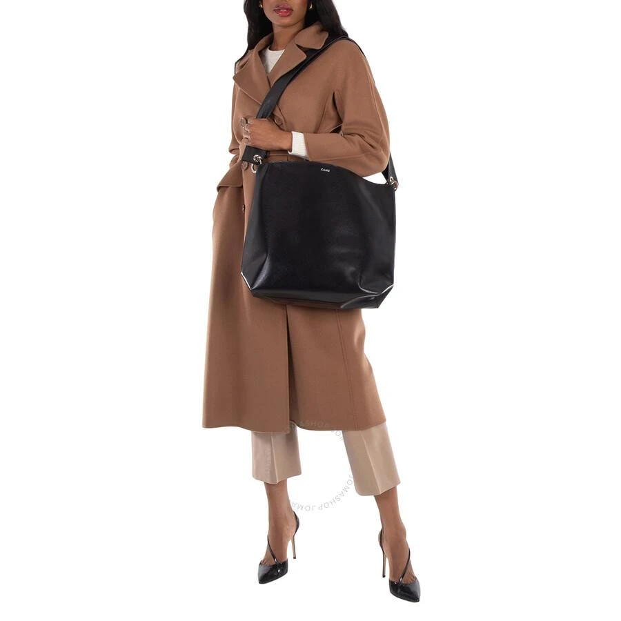 Cahu Cahu Black Leather Tote Bag 2