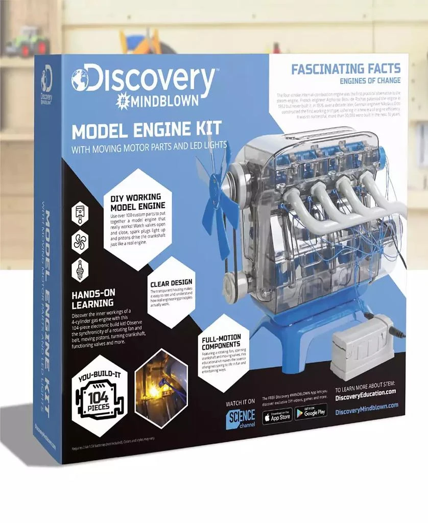Discovery #MINDBLOWN Model Engine Kit, with Moving Parts and Lights 4