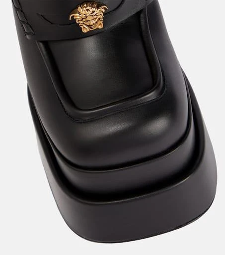 Versace Aevitas leather platform loafer pumps 6