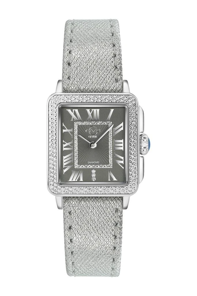 GV2 Padova Swiss Diamond Leather Watch, 28.5mm - 0.014 ctw 1