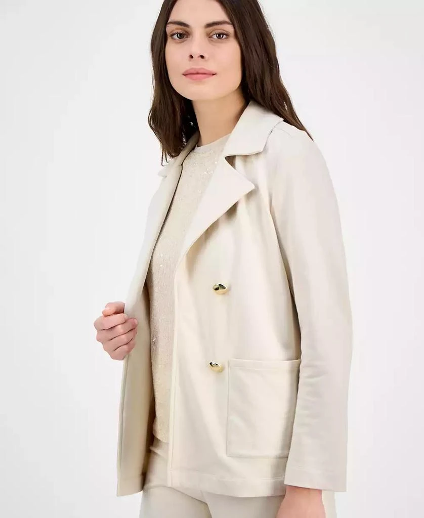 Anne Klein Women's Luxe French Terry Relaxed Fit Blazer 3
