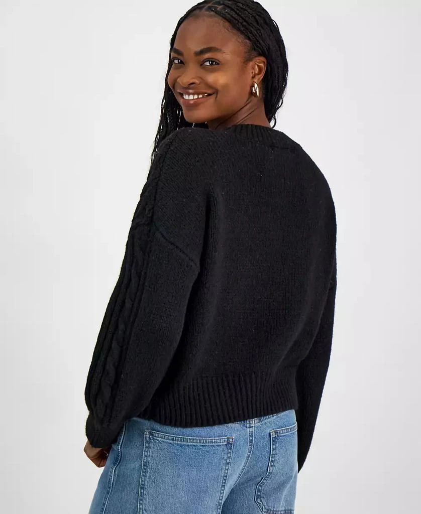 And Now This Women's Cable-Knit-Detail Crewneck Sweater, Exclusively at Macy's 2