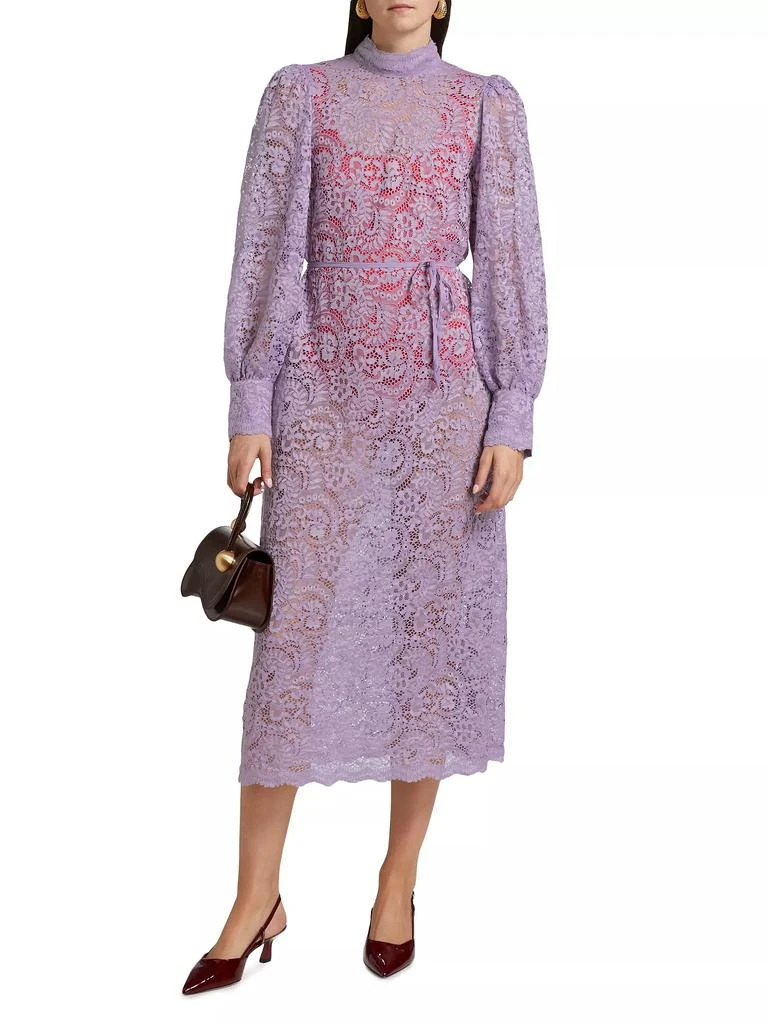 Farm Rio Lace Tie-Waist Midi-Dress 3