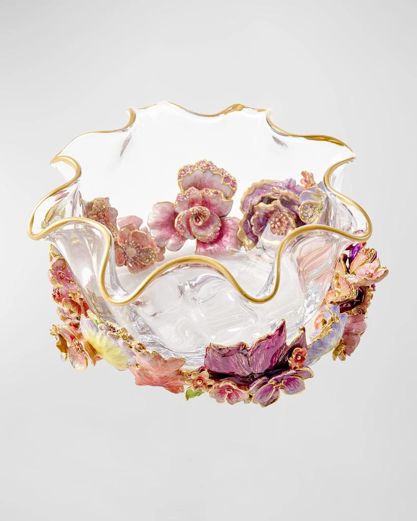 Jay Strongwater Small Bouquet Ruffle Flower Bowl 2