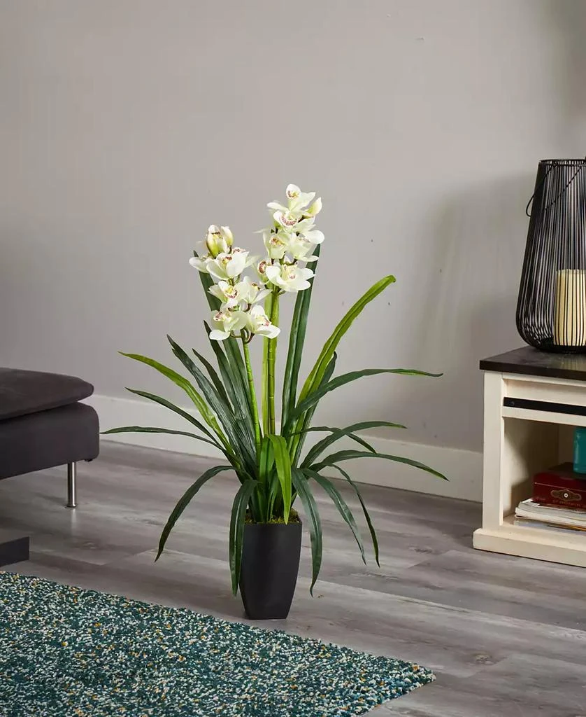 NEARLY NATURAL 39” Cymbidium Orchid Artificial Plant 3