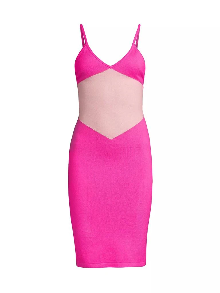 Victor Glemaud Colorblocked Sleeveless Knee-Length Dress 1
