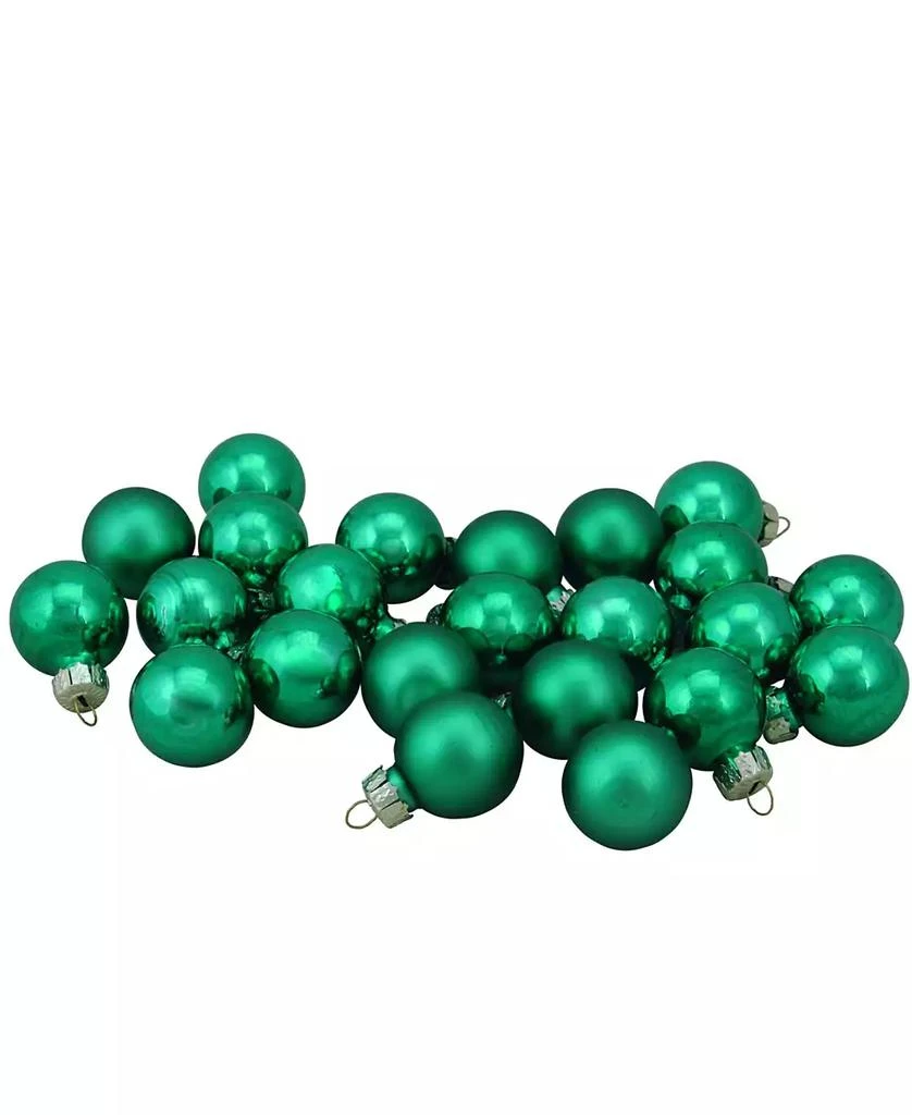 Northlight 24 Count 2-Finish Glass Christmas Ball Ornaments 1