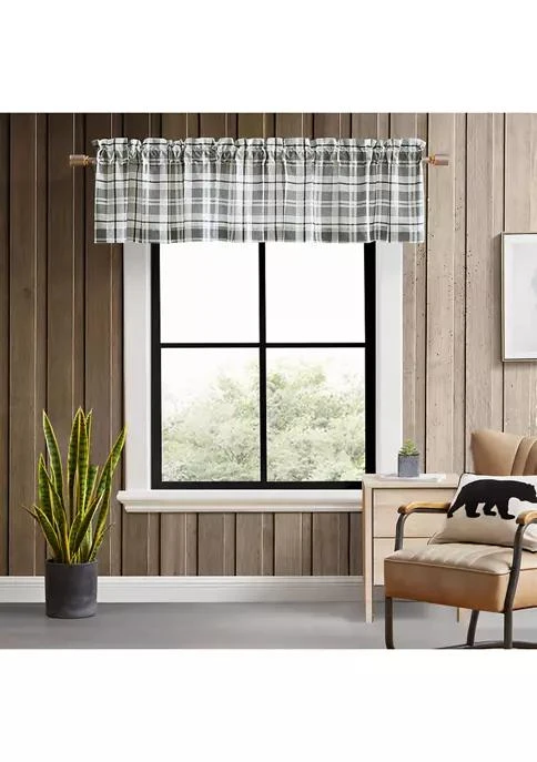 Eddie Bauer Bauer Fall Creek Plaid Pole Top Window Valance 4