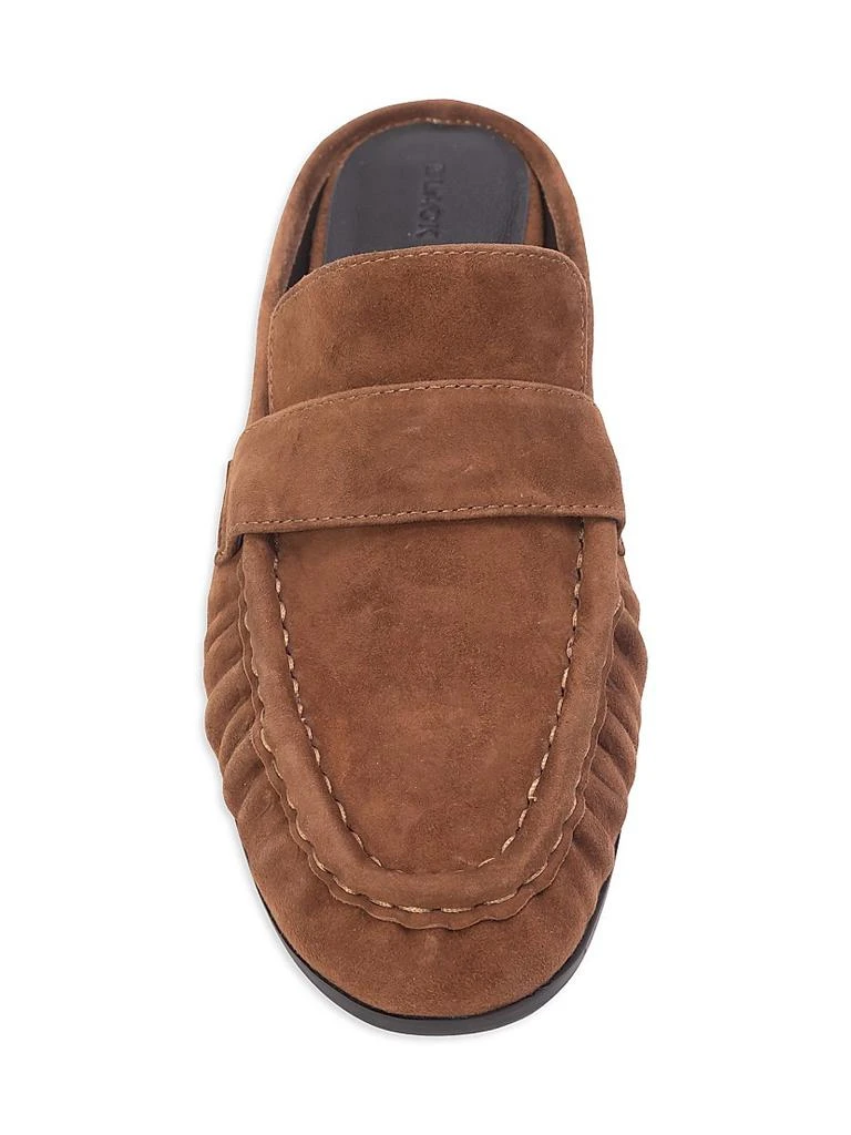 Black Suede Studio Gabby Loafer Mules 2