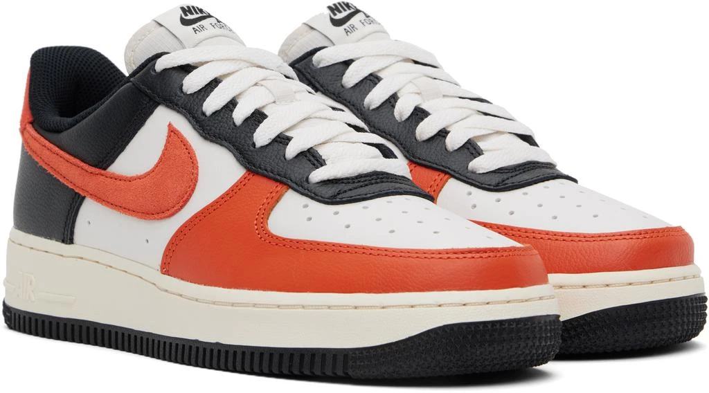 NIKE Black & Orange Air Force 1 '07 LV8 Sneakers 4
