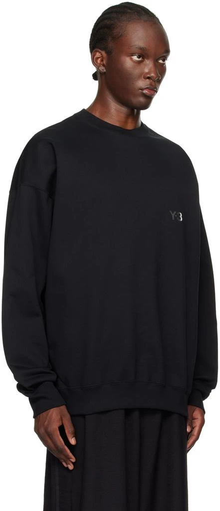 Y-3 Black Bonded-Logo Sweatshirt 2