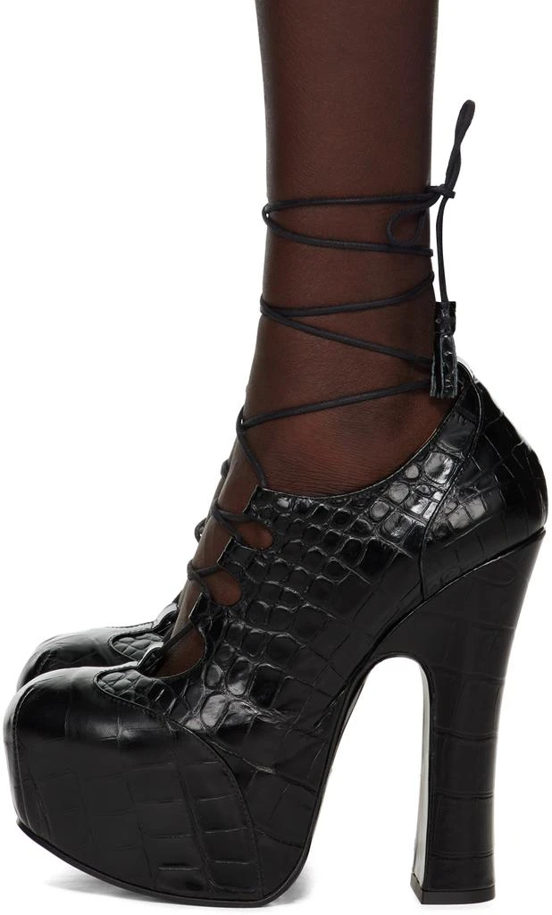 Vivienne Westwood Black Elevated Ghillie Platform Heels 3