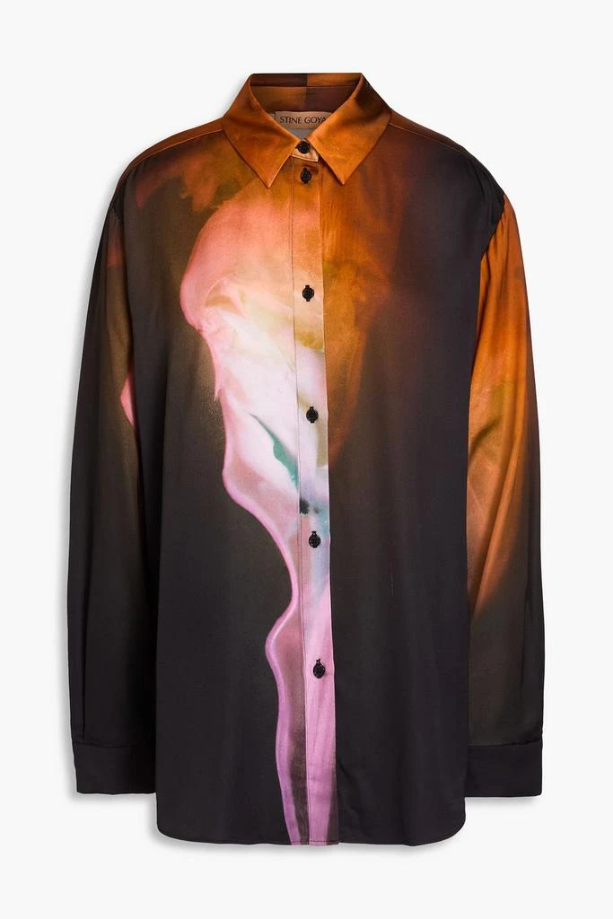 Stine Goya Sophia printed EcoVero™-blend satin shirt 1