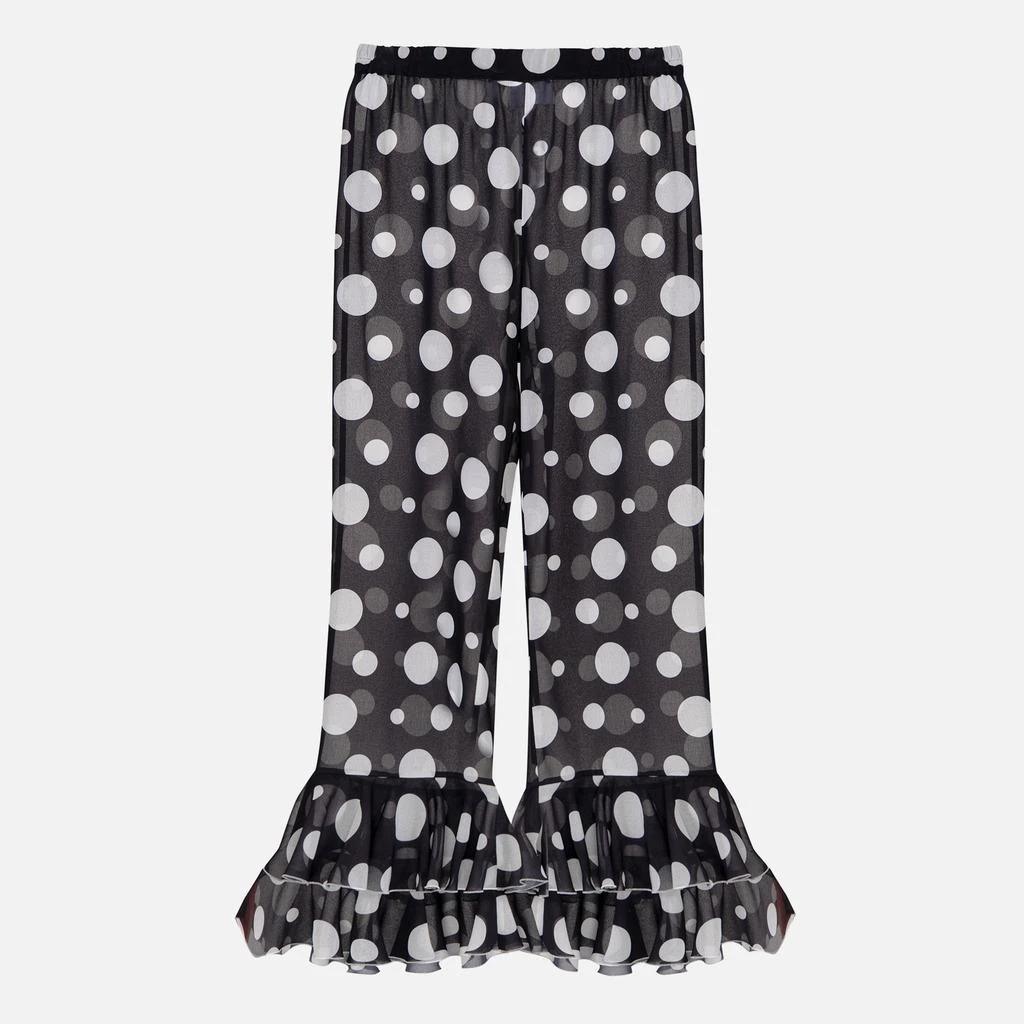 Sleeper Samba Ruffled Polka-Dot Chiffon Pants 3