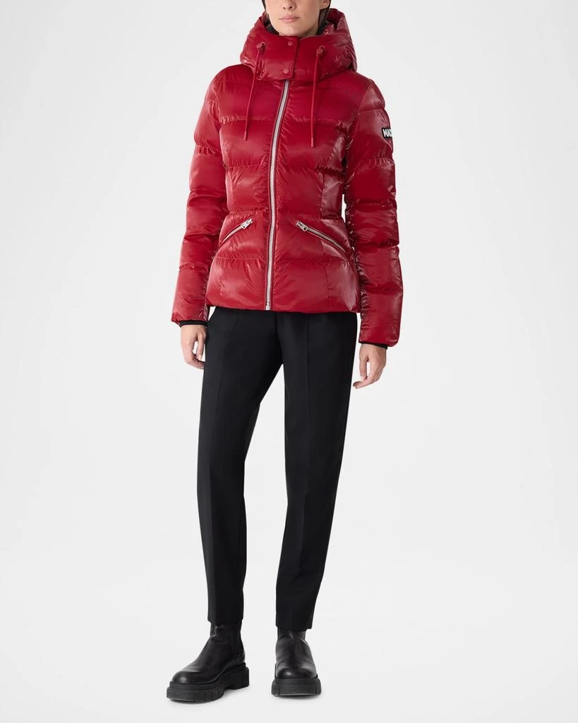 Mackage Madalyn-Glo Glossy Down Jacket with Removable Hood 2