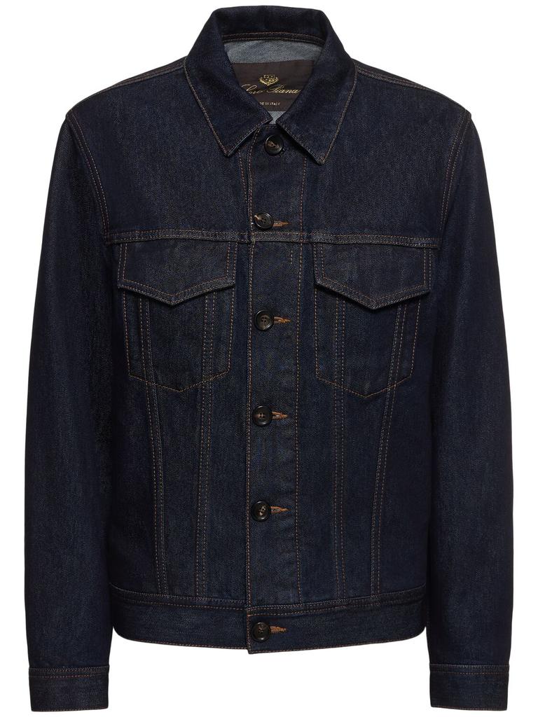 LORO PIANA Tulus Cotton & Silk Denim Jacket