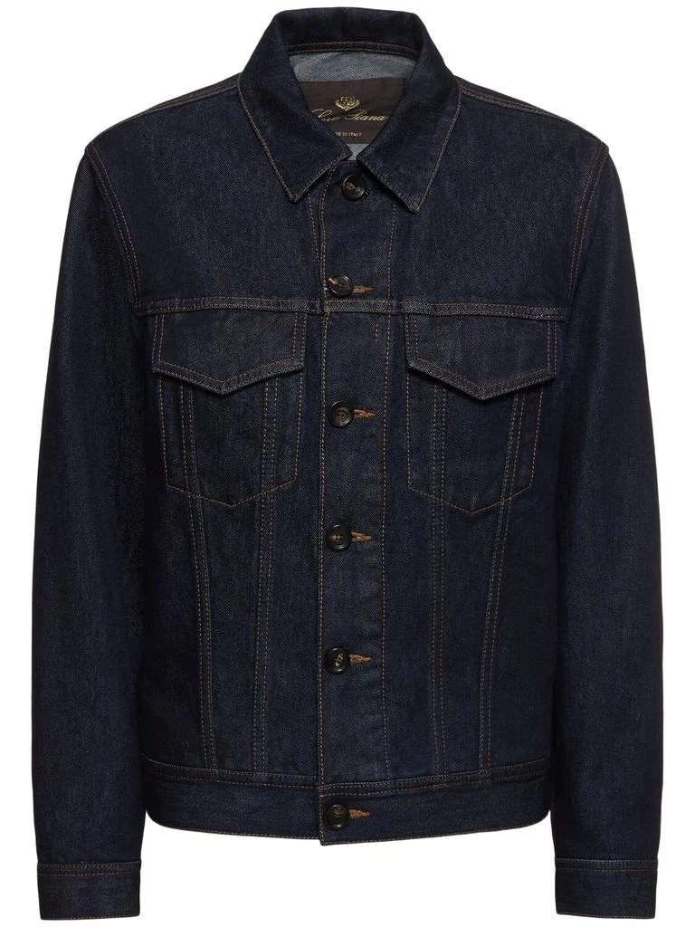 LORO PIANA Tulus Cotton & Silk Denim Jacket 1