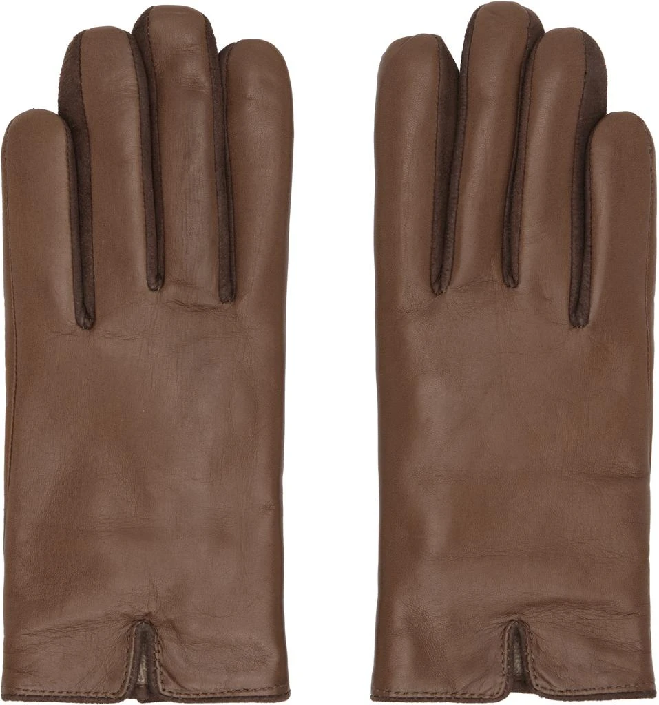 Handsome Stockholm SSENSE Exclusive Brown Essentials Gloves 1