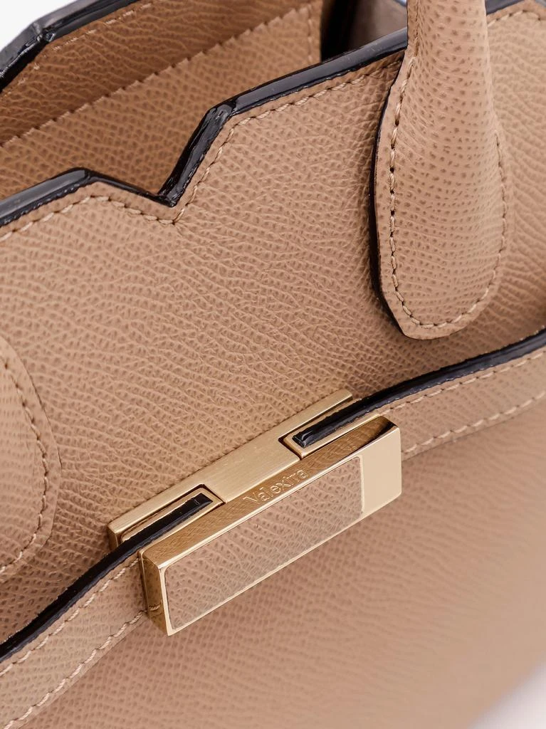 VALEXTRA Leather handbag with frontal walker and strap 5