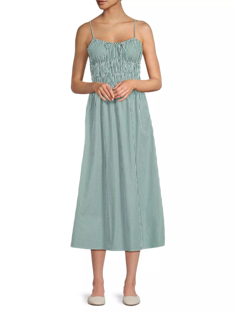 Faithfull the Brand Marianne Cotton A-Line Midi-Dress 2