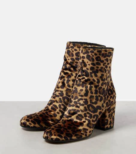 Gianvito Rossi Joelle 70 leopard-print velvet ankle boots 4
