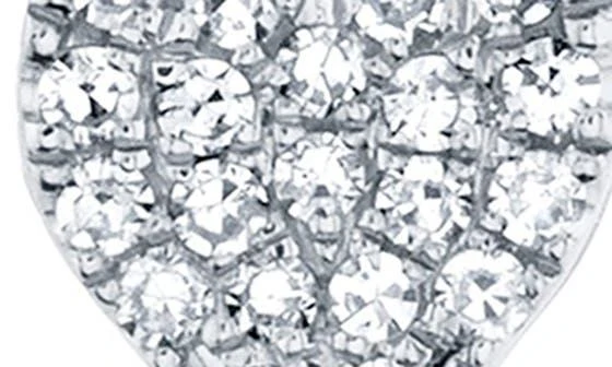 RON HAMI 14K White Gold Pave Diamond Heart Necklace - 0.05 ctw 2