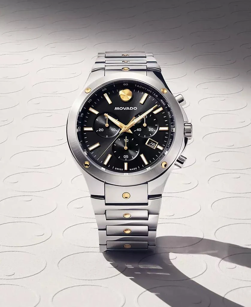 Movado Men's SE Swiss Quartz Chrono Stainless Steel Two-Tone Yellow PVD Watch 42mm 4