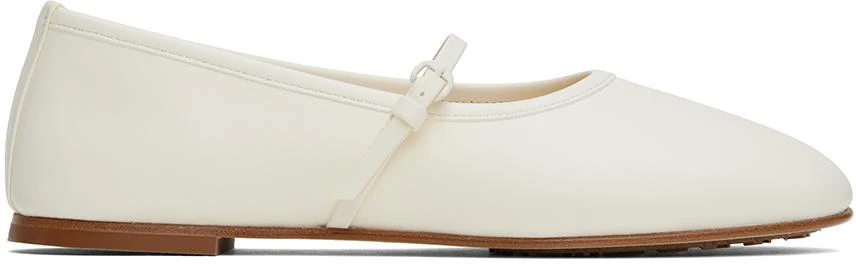 Dear Frances Off-White Balla Strap Ballerina Flats 1