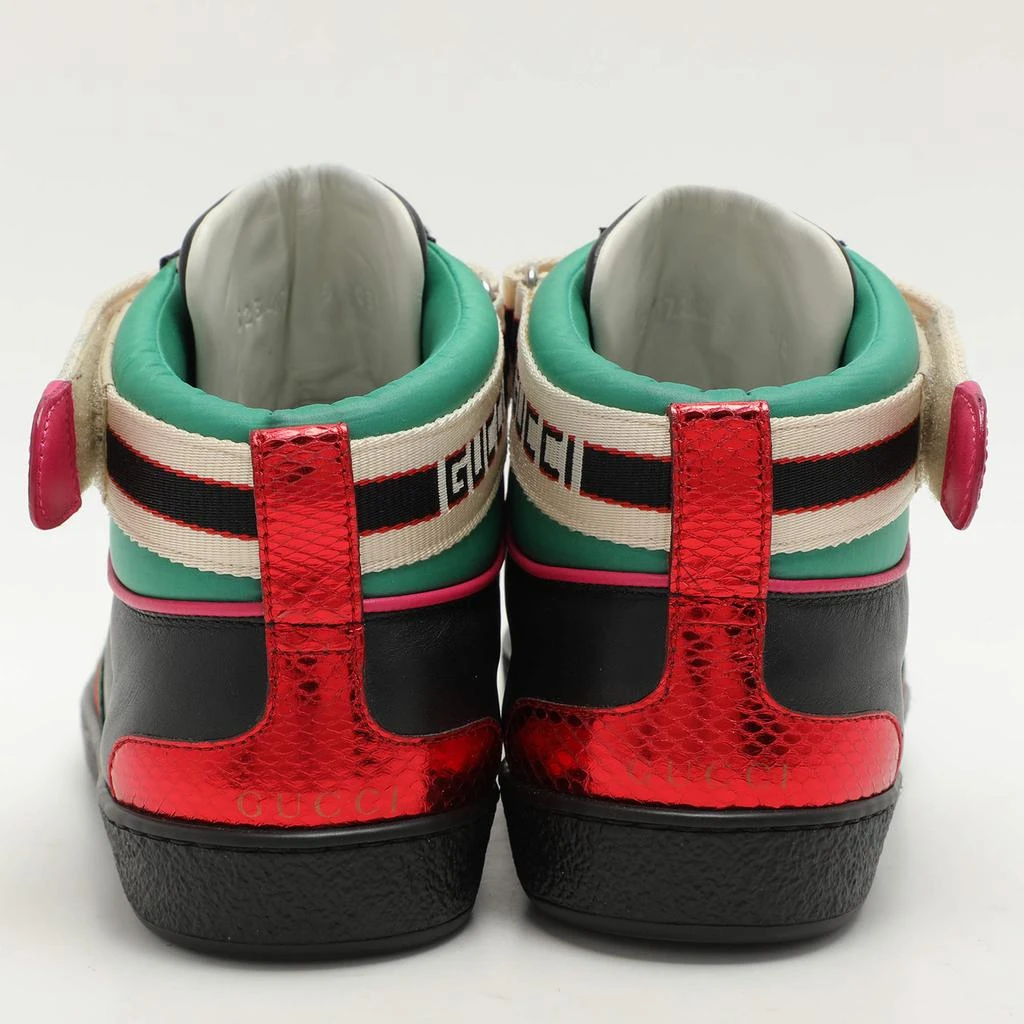 Gucci Gucci Black Leather Stripe Ace High Top Sneakers Size 39 5