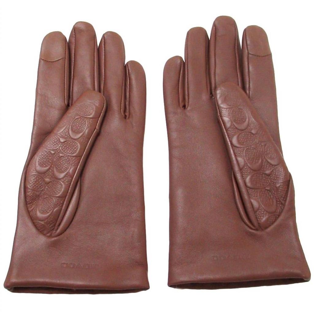 Coach Coach - Women's Signature Leather Embossed Tech Gloves