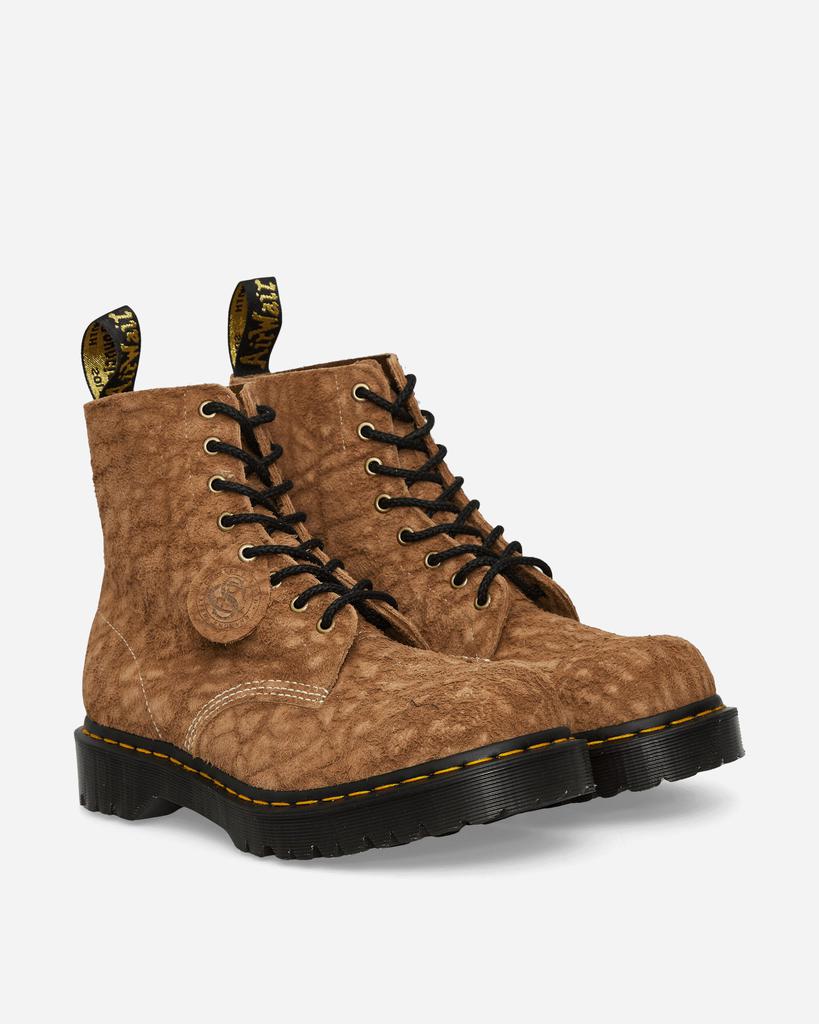 Dr. Martens 1460 Pascal Emboss Suede Boots Savannah Tan Beige 6.5 Boots BeyondStyle