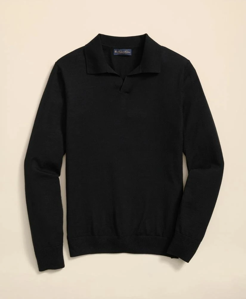 Brooks Brothers Lightweight Luxe All-Season Sweater, Johnny Collar