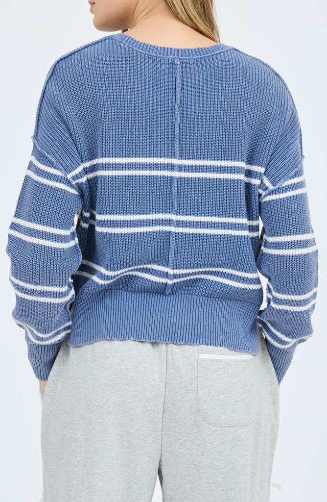 Blu Pepper Stripe Knit Sweater