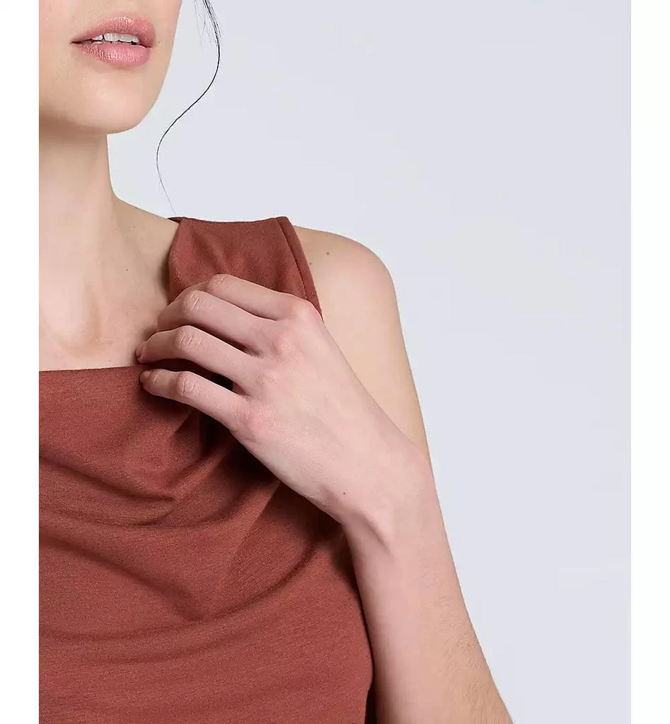 Kenneth Cole Women's Cowlneck Ruched Cropped Tank Top 4