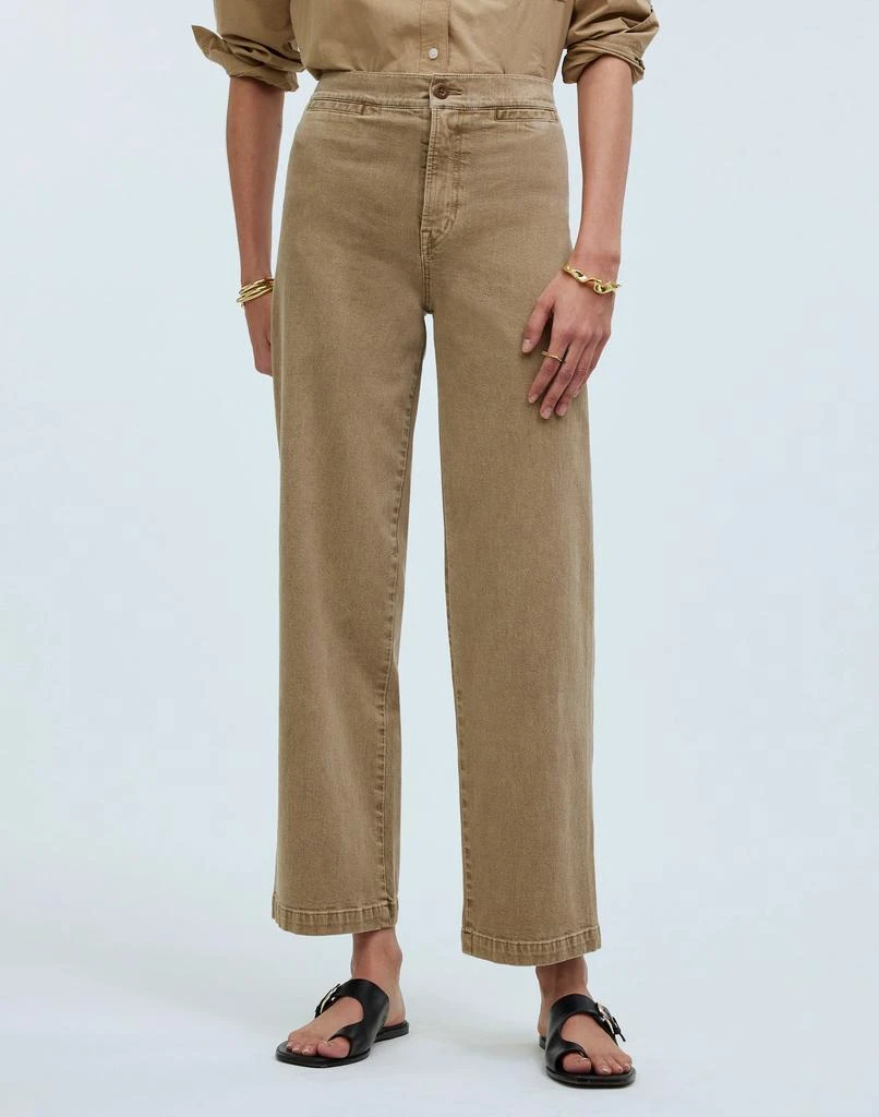 Madewell The Petite Emmett Wide-Leg Crop Pant: Welt Pocket Edition 2