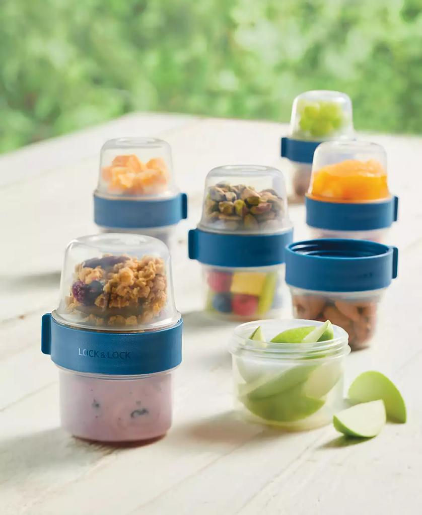 Lock & Lock Easy Essentials Twist Two Way Food Storage Container Set, 12-Piece, Clear