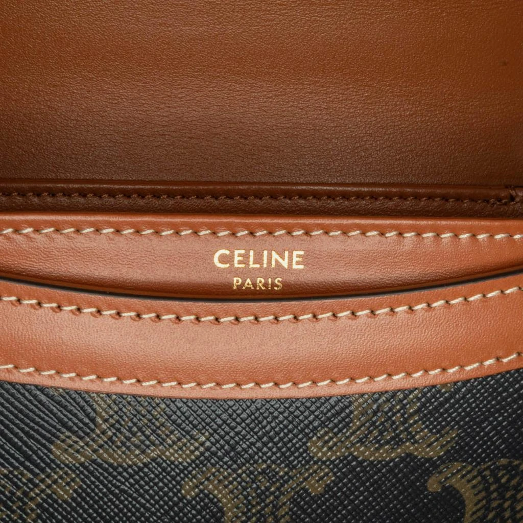 Celine Celine Brown Coated Canvas Mini Triomphe Besace Clea Satchel Bag 6
