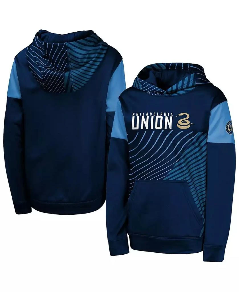 Outerstuff Big Boys and Girls Navy Philadelphia Union Unbeatable Pullover Hoodie 1
