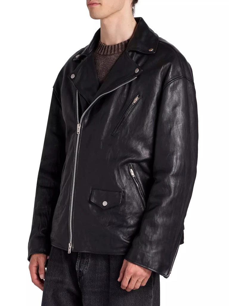 Acne Studios Distressed Leather Biker Jacket 4