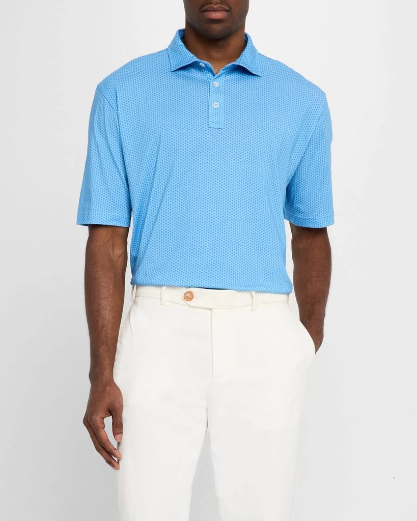 Peter Millar Men's Crown Comfort Turtle-Print Polo Shirt 4
