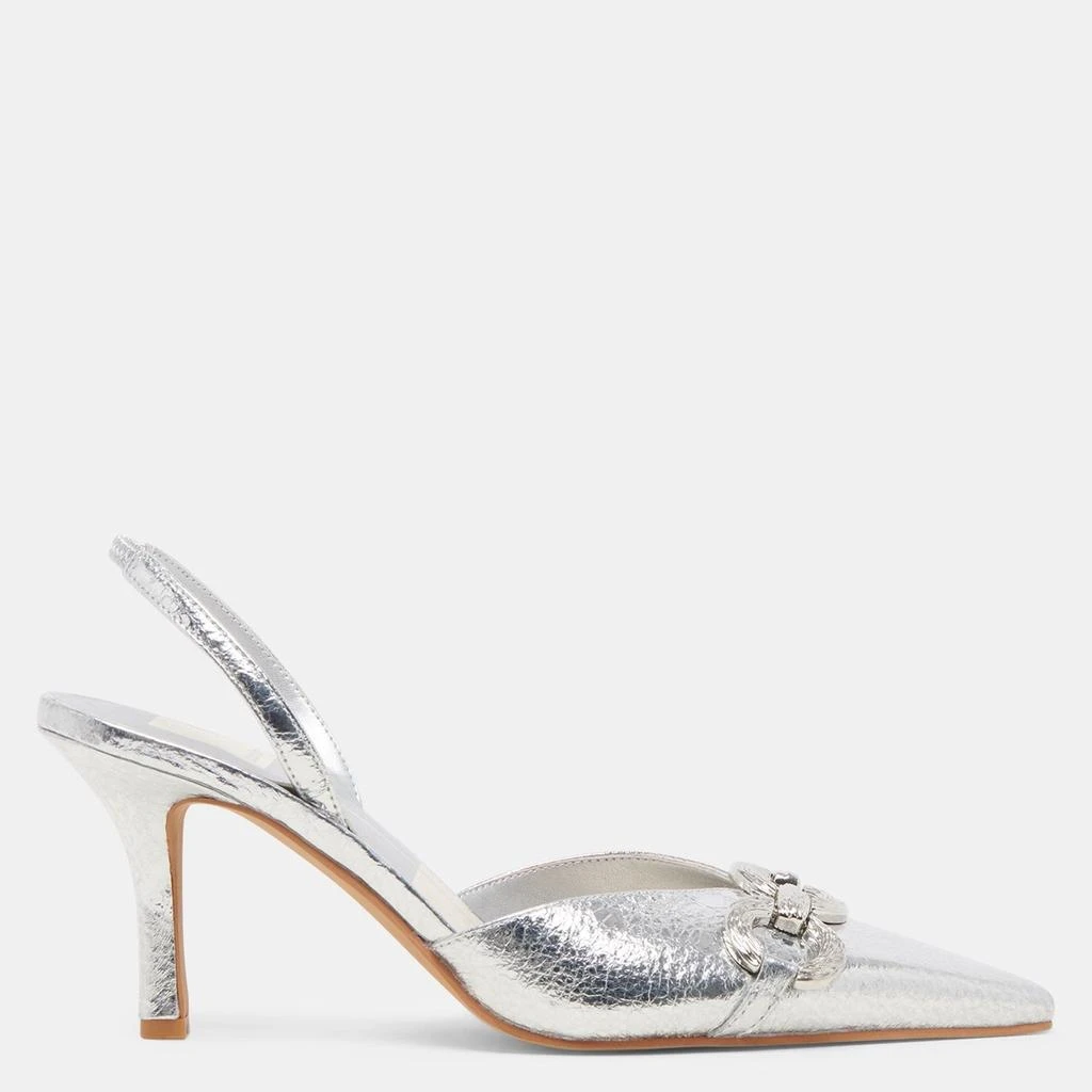 Dolce Vita Haylee Heels Silver Distressed Leather 1