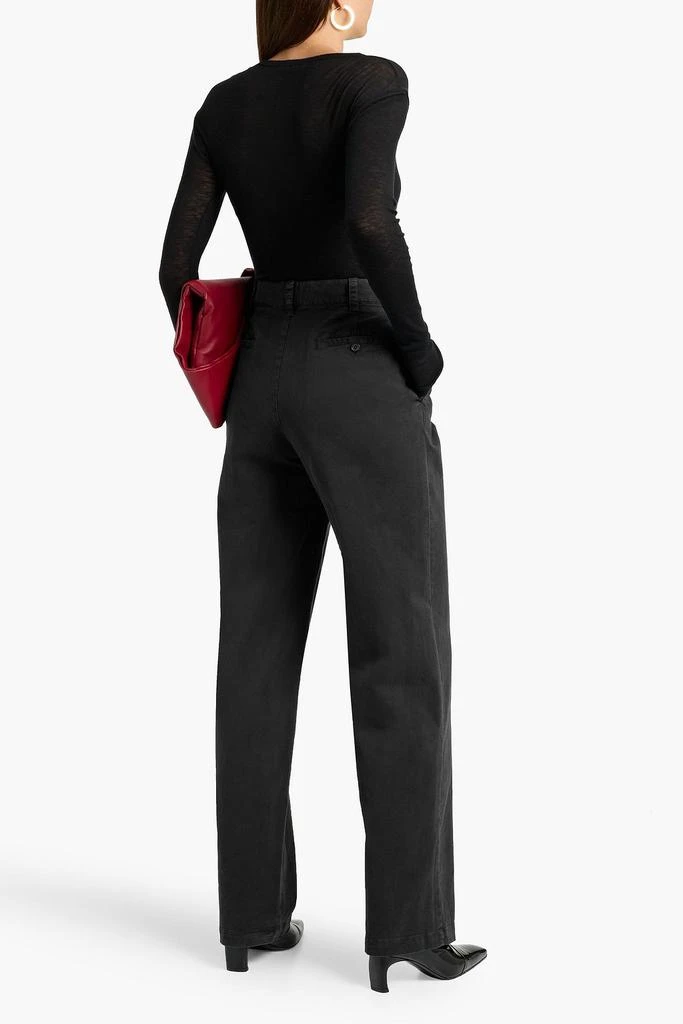 Nili Lotan Elliot stretch-cotton twill straight-leg pants 3