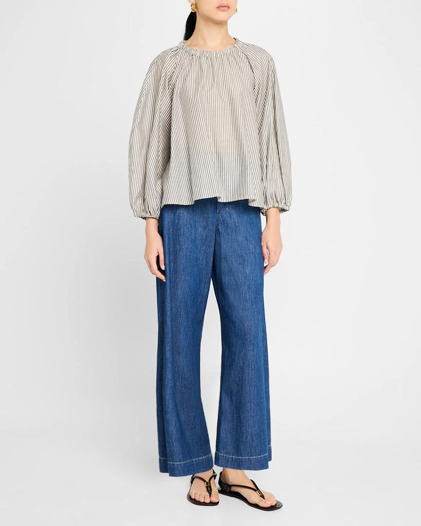 Max Mara Fabiola Striped Long-Sleeve Top 2