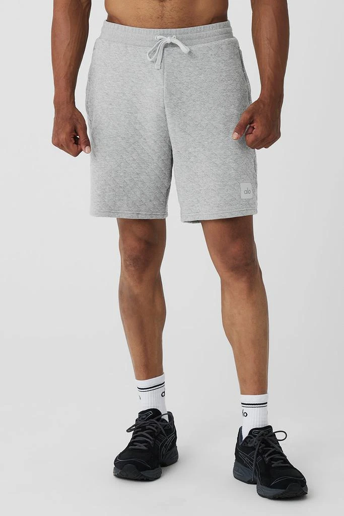 Alo Quilted Stadium Short - Athletic Heather Grey 1