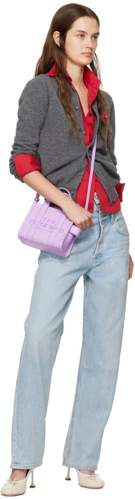 Marc Jacobs Purple 'The Leather Crossbody' Tote 4