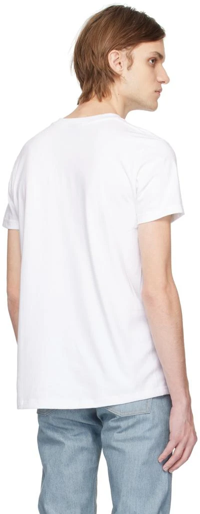 Naked & Famous Denim White Circular T-Shirt 3