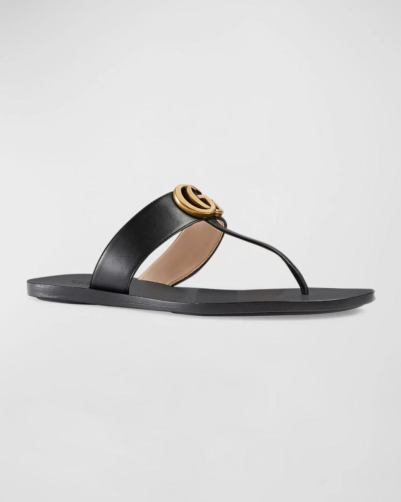 Gucci Flat Marmont Leather Thong 2