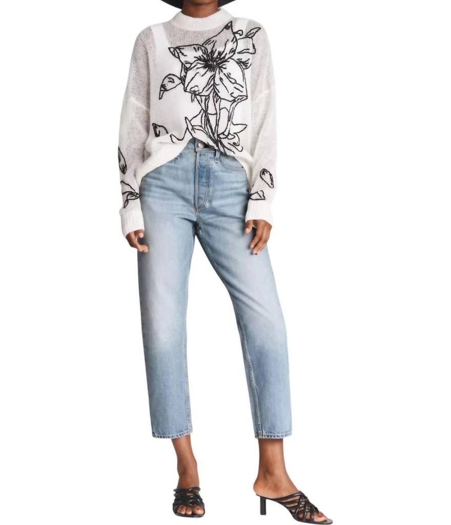 Rag & Bone Alissa High Waist Barrel Leg Crop Jeans In Tulip Blue 1