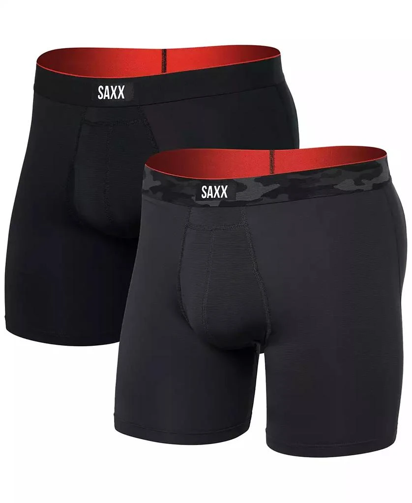 SAXX Men's Multi-Sport 2-Pk. Solid Mesh Boxer Briefs 1